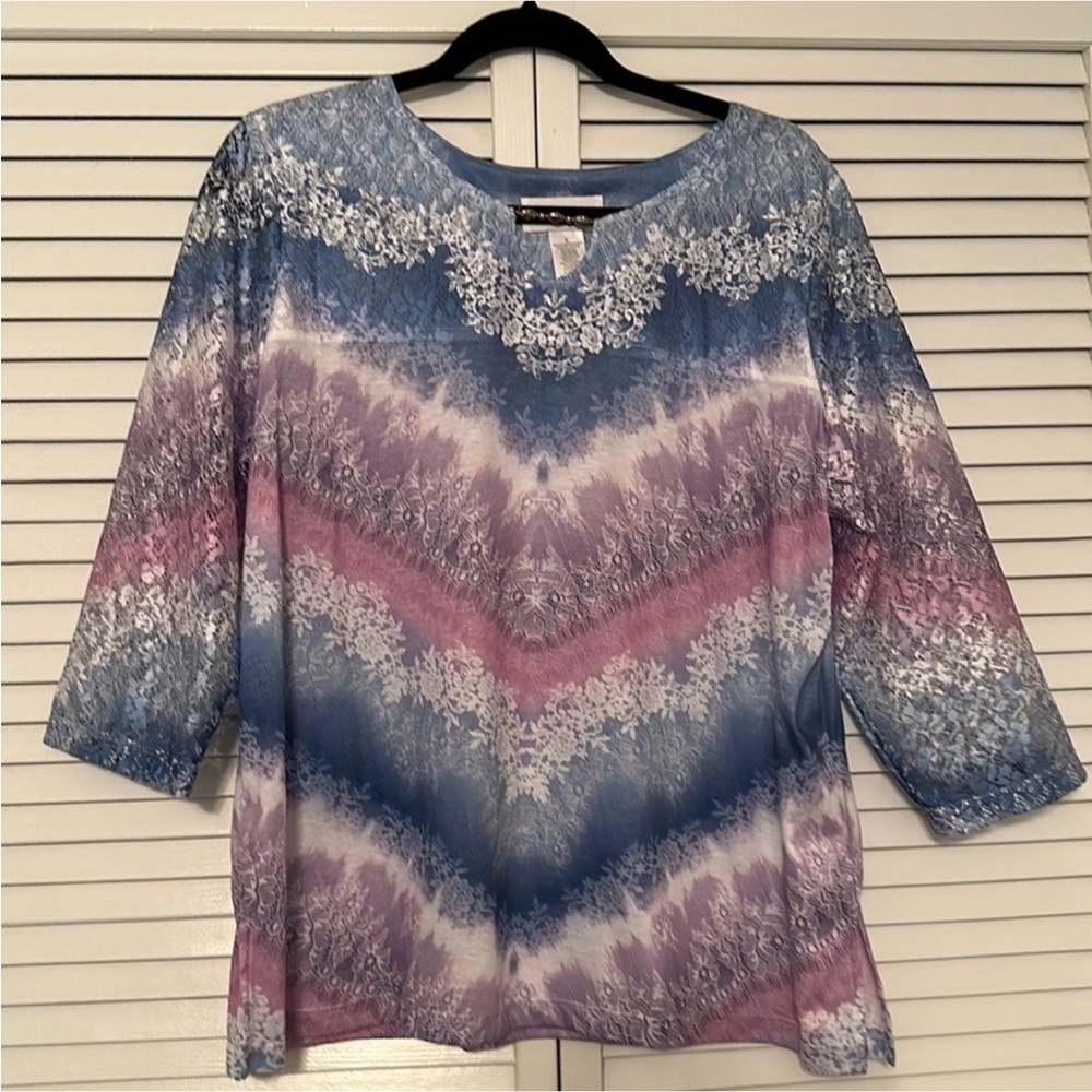 Alfred Dunner Lace Top - Picture 8 of 9
